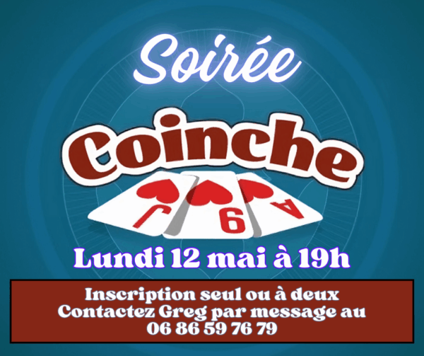 Soirée Coinche du 12 mai 2025