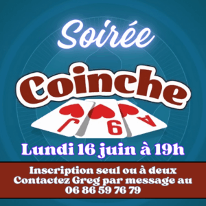 Soirée coinche du 16 juin 2025