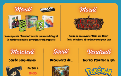 Programme de la semaine du 30 juin 2025