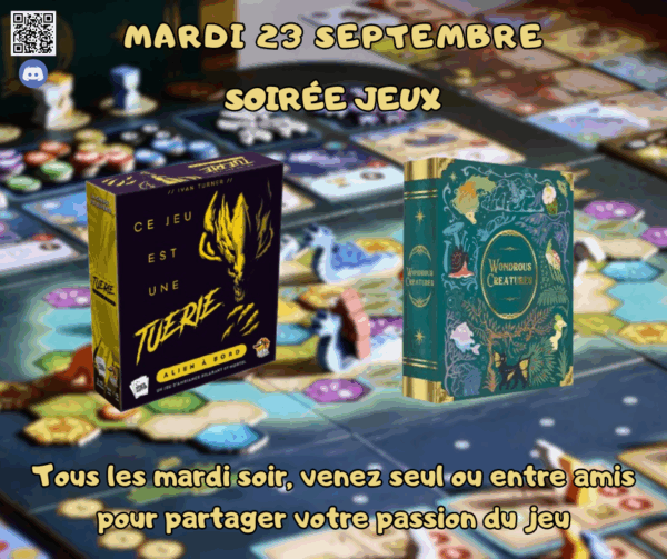 Soirée jeux du mardi 23 septembre 2025
