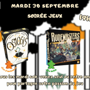 Soirée jeux du mardi 30 septembre 2025
