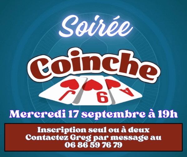 Soirée coinche septembre