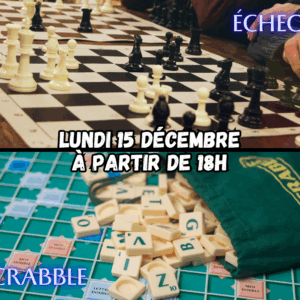 Soirée Échecs & Scrabble Décembre 2025