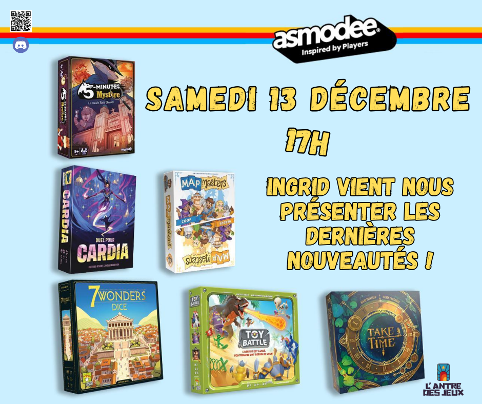 Après-midi découverte nouveautés Asmodée