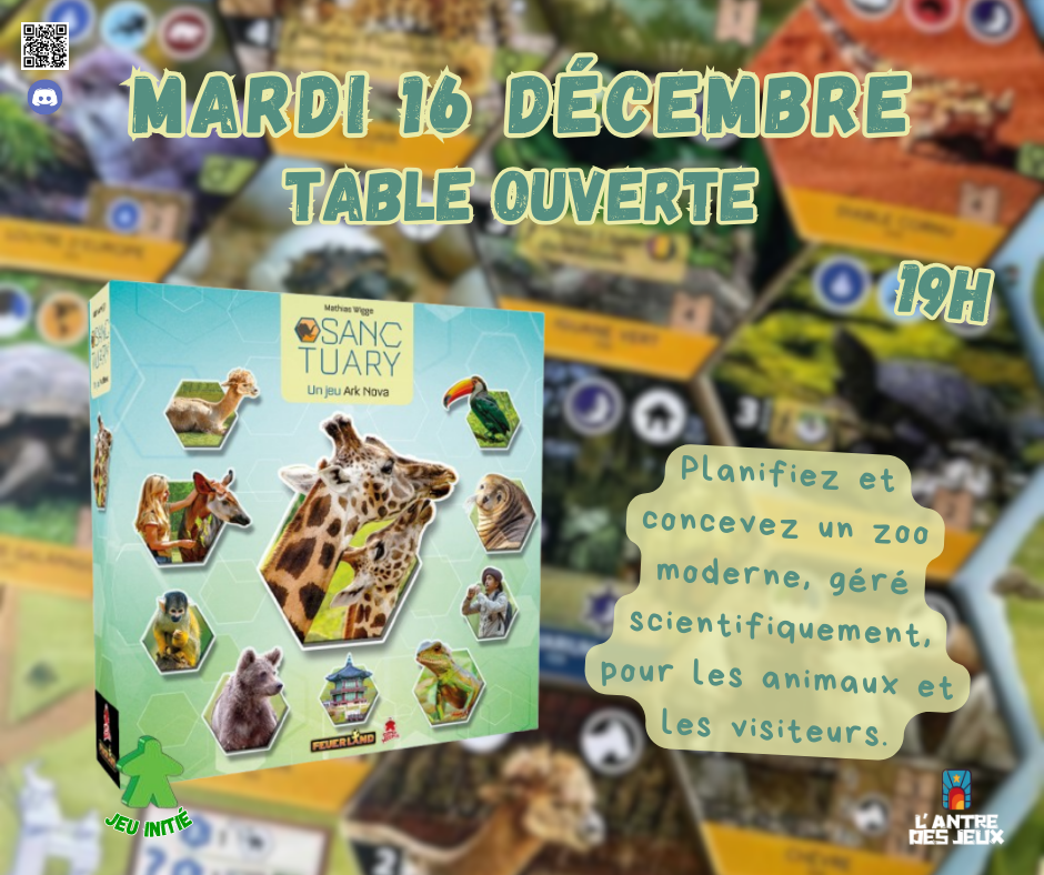 Soirée découverte de Sanctuary