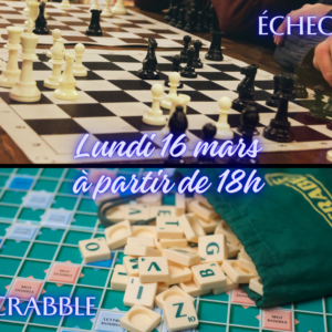 Soirée Échecs & Scrabble Mars 2026