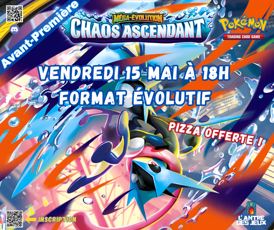 Pokémon – Avant-Première Chaos Ascendant Format Évolutif