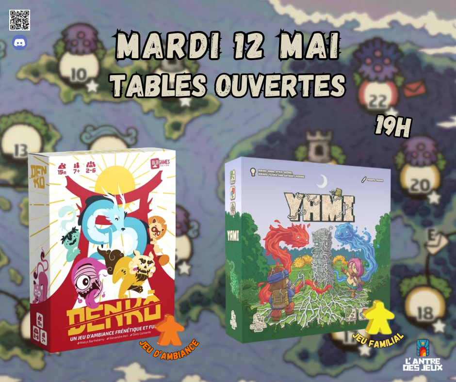 Soirée jeux du mardi 12 mai 2026
