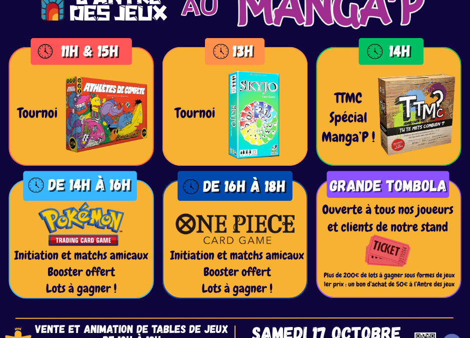 L&rsquo;Antre des Jeux est au Manga&rsquo;P 2026 !